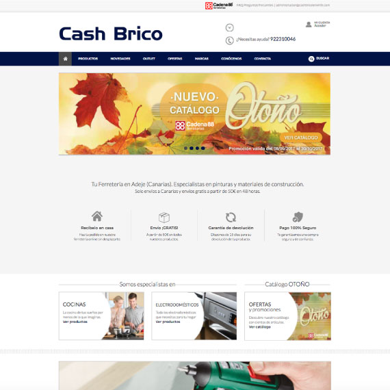 Diseño de tienda online para Ferretería Cash Brico - Softmedia